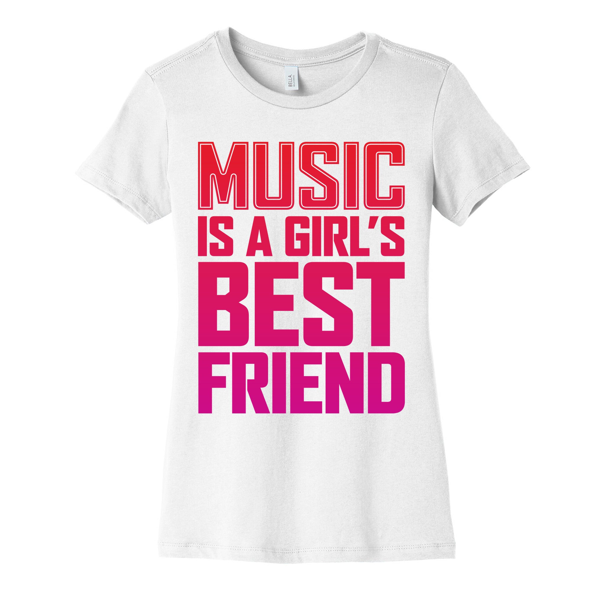 Music Is A Girl's Best Friend Women's Cotton Tee